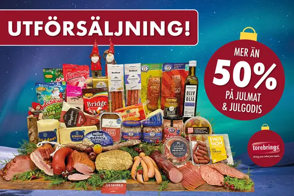 Utförsäljning - Mer än 50% på Julmat & Julgodis!